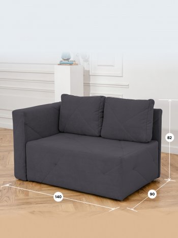 Диван 1010 графит, левый (BRENDOSS) в Нягани - nyagan.mebel-e96.ru
