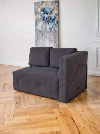 Диван 1010 графит, правый (BRENDOSS) в Нягани - nyagan.mebel-e96.ru
