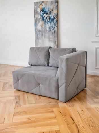 Диван 1010 серый, правый (BRENDOSS) в Нягани - nyagan.mebel-e96.ru