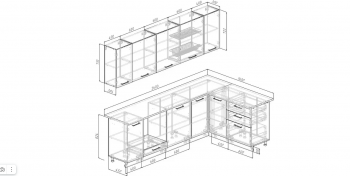 Угловой кухонный гарнитур Лада 2600*1600 мм Sanvut в Нягани - nyagan.mebel-e96.ru