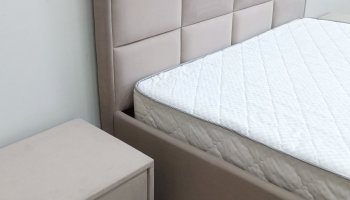 Кровать с подъемным механизмом Мега беж (Лин) в Нягани - nyagan.mebel-e96.ru