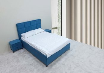 Кровать с подъемным механизмом Мега синий (Лин) в Нягани - nyagan.mebel-e96.ru