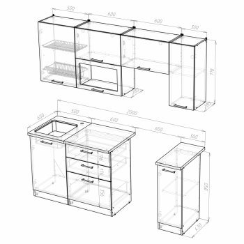 Кухонный гарнитур Алина ультра 2000 мм (Герда) в Нягани - nyagan.mebel-e96.ru