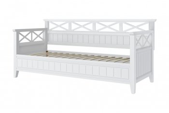 Кровать из массива Амелия белый античный (БМ) в Нягани - nyagan.mebel-e96.ru