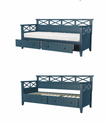 Кровать из массива Амелия сапфир (БМ) в Нягани - nyagan.mebel-e96.ru