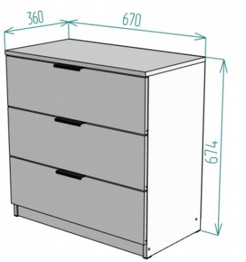 Комод Anna K215 674х670х360 в Нягани - nyagan.mebel-e96.ru