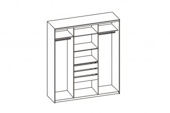 Шкаф-купе 1700 мм 3-х дверный с 1-м зеркалом (арт. 012) бодега (Диал) в Нягани - nyagan.mebel-e96.ru