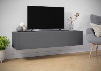 Навесная тумба под ТВ Айден ТБН06-1400 серый (ИЦ) в Нягани - nyagan.mebel-e96.ru | фото