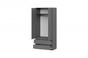 Шкаф 900 мм Айден ШК06-900 серый графит (ИЦ) в Нягани - nyagan.mebel-e96.ru