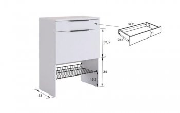 Прихожая Баско К8 (кашемир) (Мебельсон) в Нягани - nyagan.mebel-e96.ru