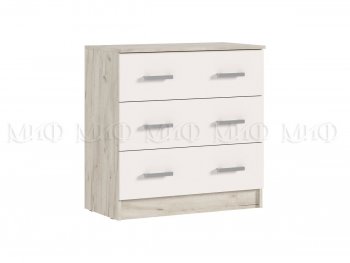 Комод 3 ящика Бася крафт/кашемир (Миф) в Нягани - nyagan.mebel-e96.ru | фото