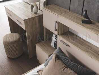 Спальный гарнитур Бася крафт/кашемир (Миф) в Нягани - nyagan.mebel-e96.ru
