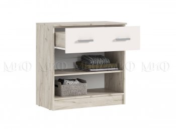 Комод 1 ящик 2 двери Бася крафт/кашемир (Миф) в Нягани - nyagan.mebel-e96.ru