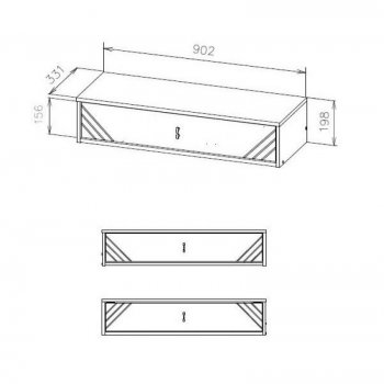 Стол туалетный (навесной) Байкал (СВ) в Нягани - nyagan.mebel-e96.ru