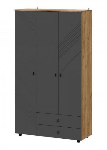 Шкаф 1200 мм трехстворчатый (с ящиками) Байкал (СВ) в Нягани - nyagan.mebel-e96.ru