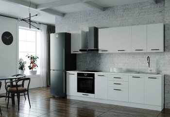 Кухонный гарнитур Белый глянец 2800 МДФ (Санвут) в Нягани - nyagan.mebel-e96.ru