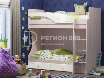 Двухъярусная кровать Бемби МДФ (Регион) в Нягани - nyagan.mebel-e96.ru