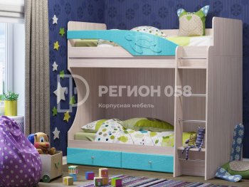 Двухъярусная кровать Бемби МДФ (Регион) в Нягани - nyagan.mebel-e96.ru