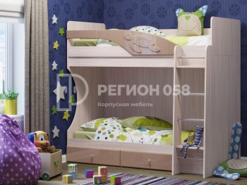 Двухъярусная кровать Бемби МДФ (Регион) в Нягани - nyagan.mebel-e96.ru