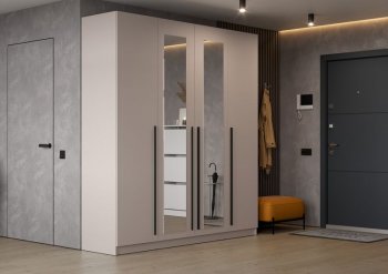 Шкаф 2000 мм Берген ШК-2000 с зеркалом кашемир (ИЦ) в Нягани - nyagan.mebel-e96.ru