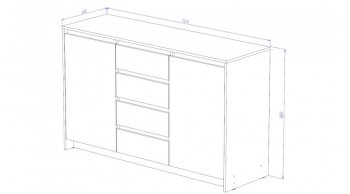 Комод большой Бостон анкор (Лин) в Нягани - nyagan.mebel-e96.ru