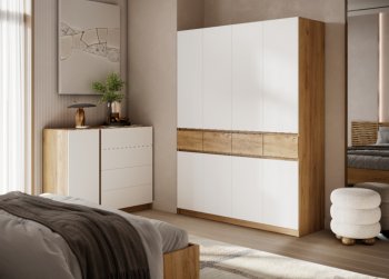 Спальный гарнитур Бостон Лайт белый (Стиль) в Нягани - nyagan.mebel-e96.ru