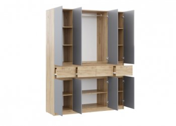 Спальный гарнитур Бостон Лайт серый (Стиль) в Нягани - nyagan.mebel-e96.ru