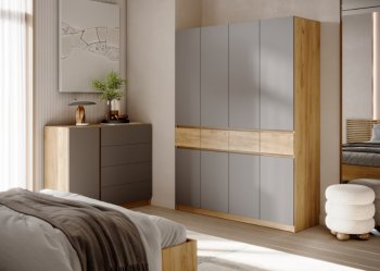 Шкаф 1600 мм Бостон Лайт ШК-004 серый (Стиль) в Нягани - nyagan.mebel-e96.ru