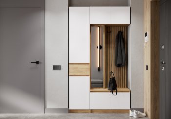 Прихожая Бостон Лайт комп.1 белый (Стиль) в Нягани - nyagan.mebel-e96.ru