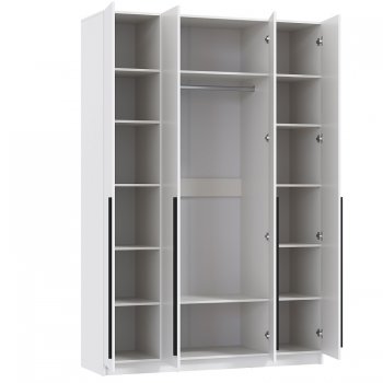 Шкаф 1600 мм 67.13 Брандо ЛДСП белый (высота 2400) (Олмеко) в Нягани - nyagan.mebel-e96.ru