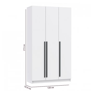 Шкаф 1200 мм 67.15 Брандо ЛДСП Белый (высота 2150) (Олмеко) в Нягани - nyagan.mebel-e96.ru