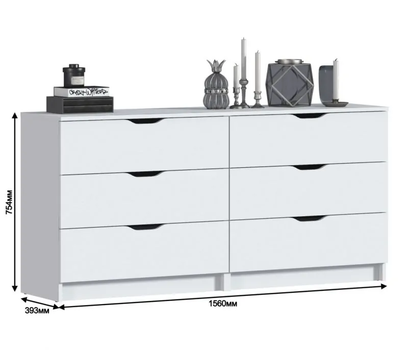 Комод Бруклин СБ-3252/1 (Белый) (СП) в Нягани - nyagan.mebel-e96.ru