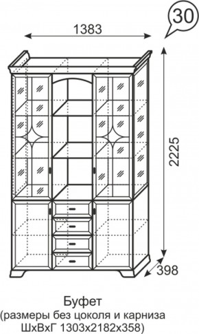 Буфет Венеция 30 бодега в Нягани - nyagan.mebel-e96.ru