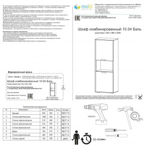 Шкаф комбинированный Бэль 10.04 в Нягани - nyagan.mebel-e96.ru