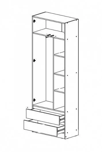 Шкаф 800 мм Челси Color (Миф) в Нягани - nyagan.mebel-e96.ru