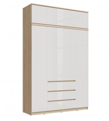 Шкаф 1600 мм Челси с антресолью сонома (Миф) в Нягани - nyagan.mebel-e96.ru