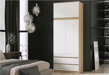 Шкаф Челси с антресолью 900 мм Сонома (Миф) в Нягани - nyagan.mebel-e96.ru