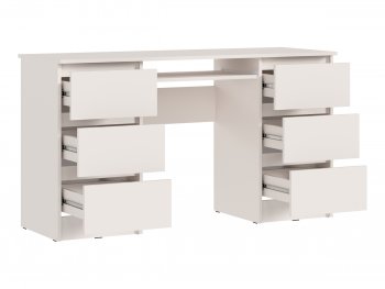 Письменный стол Челси 6 ящиков кашемир (Миф) в Нягани - nyagan.mebel-e96.ru