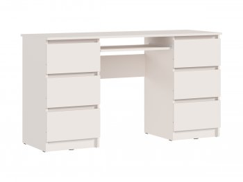 Письменный стол Челси 6 ящиков кашемир (Миф) в Нягани - nyagan.mebel-e96.ru