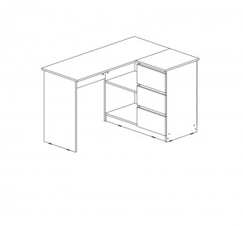Стол письменный Челси угловой кашемир (Миф) в Нягани - nyagan.mebel-e96.ru