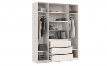 Шкаф 1600 мм Челси с антресолью Кашемир (Миф) в Нягани - nyagan.mebel-e96.ru