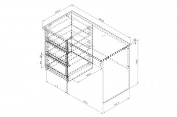 Стол письменный Дельта Next 15.04 ЯС/графит (ФМ) в Нягани - nyagan.mebel-e96.ru