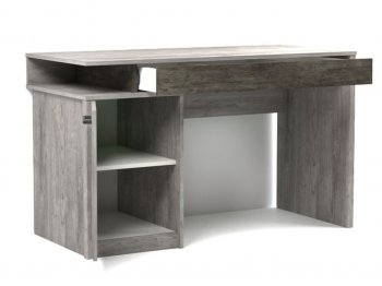 Стол письменный Денвер Риббек серый (СБК) в Нягани - nyagan.mebel-e96.ru