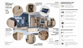 Комод 5ящ Валенсия Дуб сонома (Имп) в Нягани - nyagan.mebel-e96.ru