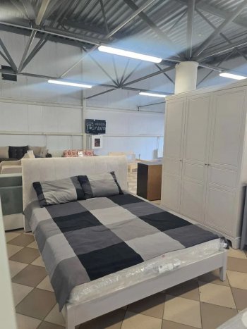 Кровать из массива Джали льняной (БМ) в Нягани - nyagan.mebel-e96.ru
