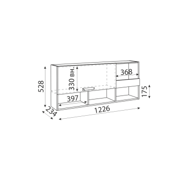 Полка 1 Дуглас М10 (Риннер) в Нягани - nyagan.mebel-e96.ru