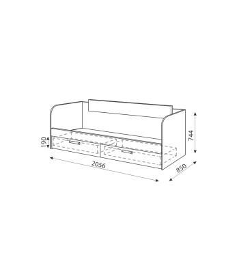 Кровать с ящиками Дуглас М13 (Риннер) в Нягани - nyagan.mebel-e96.ru