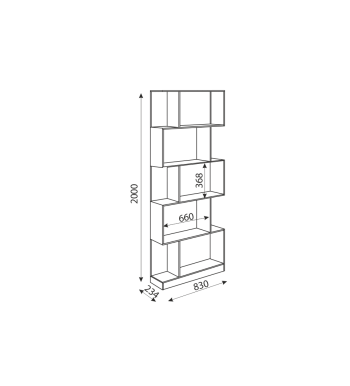 Стеллаж Дуглас М05 (Риннер) в Нягани - nyagan.mebel-e96.ru