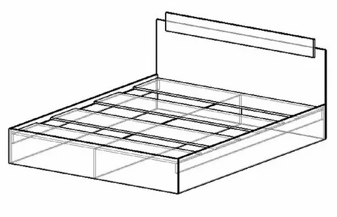 Кровать двуспальная Эко 1400 белый (Эра) в Нягани - nyagan.mebel-e96.ru