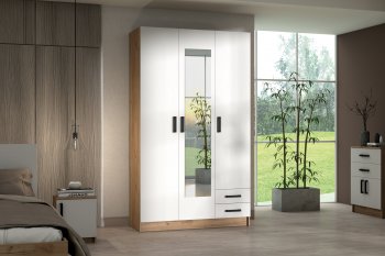 Шкаф 1200 мм Эконом с зеркалом (Зарон) в Нягани - nyagan.mebel-e96.ru